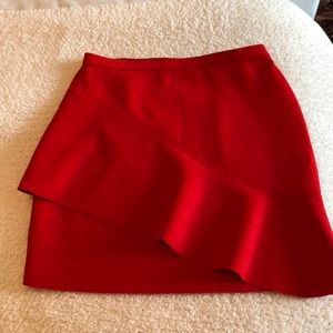 Red mini skirt